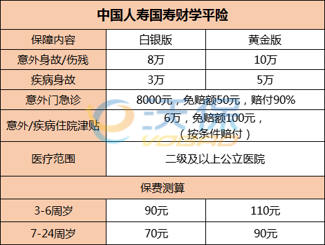 低至70元/年,2020国寿财学平险怎么样?好不好?给孩子买合适吗?