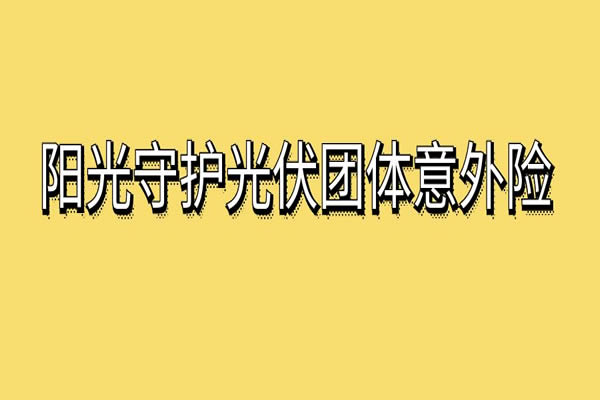 阳光守护光伏团体意外险价格，2024阳光守护光伏团体意外险条款