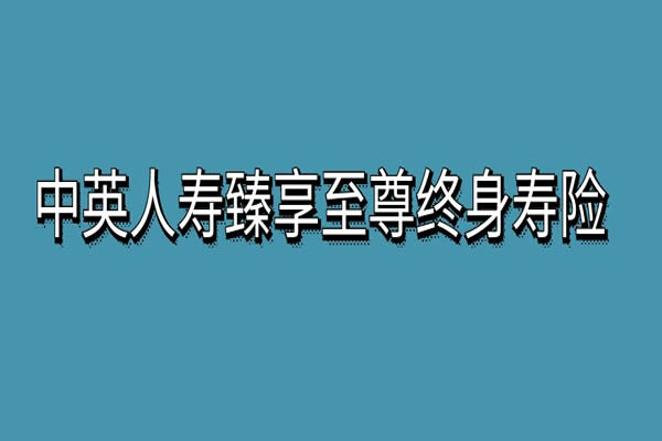 中英人寿臻享至尊终身寿险怎么样？条款+亮点+现金价值