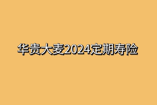 华贵大麦2024定期寿险怎么样？好不好？优缺点+保费测算