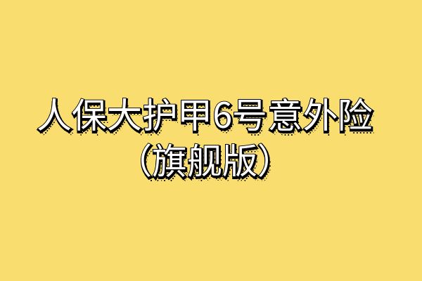 人保大护甲6号(旗舰版)投保入口，大护甲6号(旗舰版)多少钱？