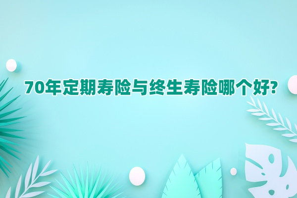 70年定期寿险与终生寿险的区别，70年定期寿险与终生寿险哪个好