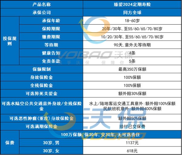 2024年定期寿险推荐(2024最新最好定期寿险是哪些)