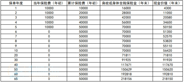 新华荣耀鑫享智赢版终身寿险5年交领多少钱?收益测算+优势