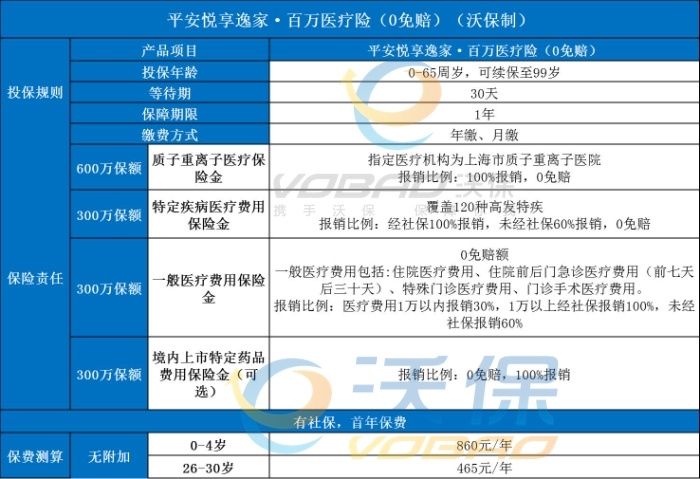 平安百万医疗险多少钱一年(2024年最新百万医疗险价格表介绍)