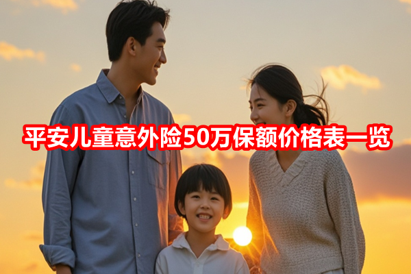 平安儿童意外险50万保额价格表一览，附产品保障特色+案例分析