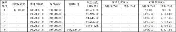 大家鸿赢两全保险（分红型）怎么样？6年满期能领到多少钱？