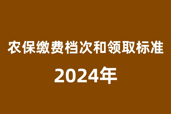 农保缴费档次和领取标准2024，各地区最新农保缴费档次和领取标准