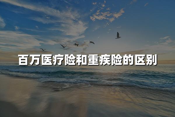 百万医疗险和重疾险的区别？一文看懂两大保险产品深度对比