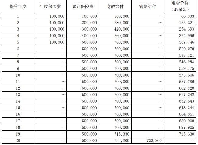 大家恒嘉两全保险怎么样？5年交费20年满期收益如何？