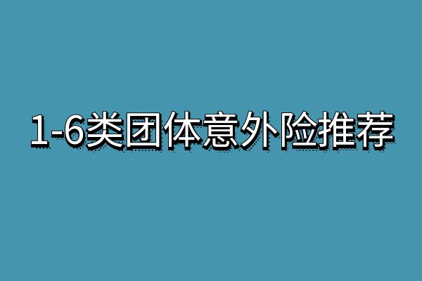 热门1-6类团体意外险推荐，1-6类团体意外险产品排行榜推荐