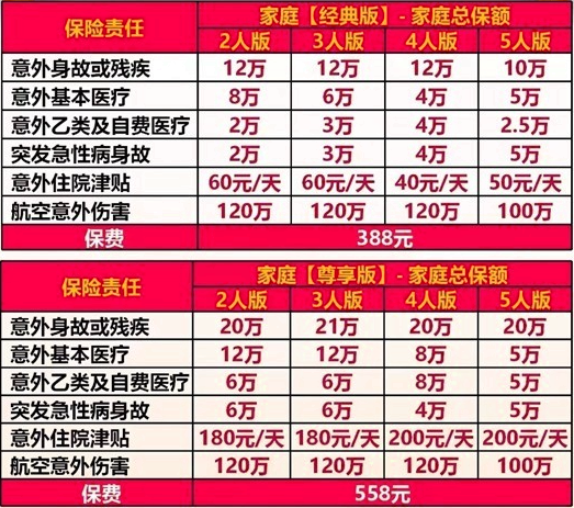 太平福2025家庭版意外险条款解读，保费388元/年+投保案例分析