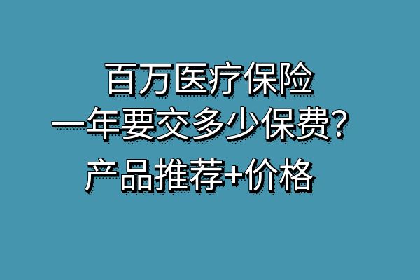 百万医疗保险一年要交多少保费？2025百万医疗保险一年一交多少钱