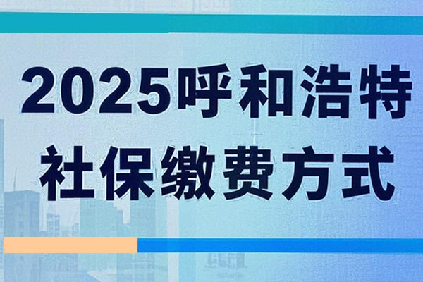 2025年呼和浩特社保缴费方式，呼和浩特社保交多少钱