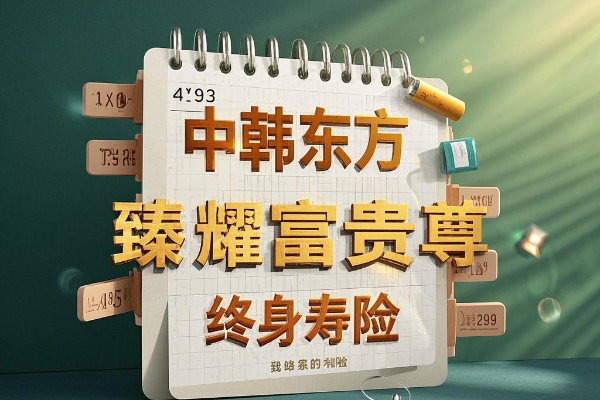 中韩东方臻耀富贵尊终身寿险怎么样？条款测评+收益案例演示