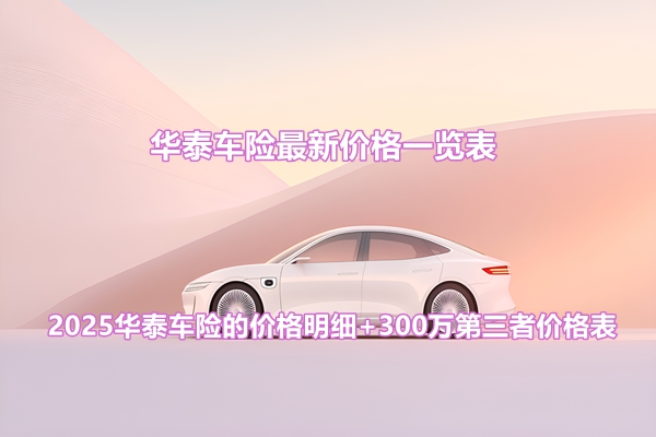 华泰车险最新价格一览表，2025华泰车险的价格明细+300万第三者价格表