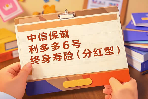 中信保诚「利多多6号」终身寿险(分红型)条款+现金价值+亮点