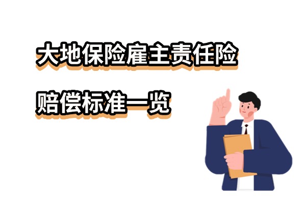 大地保险务工赔偿标准多少一天？2025大地保险雇主责任险赔偿标准一览