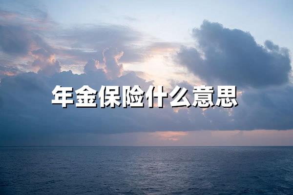 年金保险是什么意思？为未来编织一张“安全网”的智慧之选